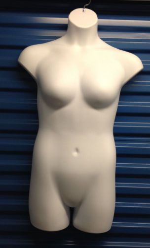 Female Torso Ladies Womens Mannequin White Clothing Store Display Hanger 34&#034;long