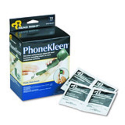 Read Right PhoneKleen Wet Wipes, 72 Wipes per Box