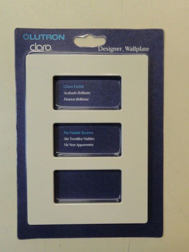 Lutron Claro CW-3-LA, Designer 3-Gang Wallplate,Light Almond,Gloss (1 Unit)