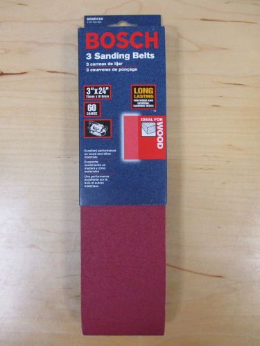 Bosch 3 Pc. 3&#034; x 24&#034; 60 Course Sanding Belts SB5R060