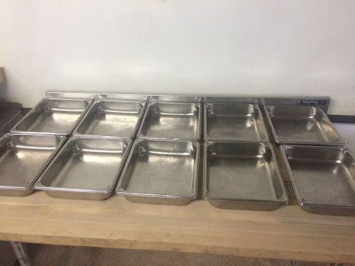 Lot of (10) Half-Pans x 2.5&#034; Deep  for Insert SteamTable Buffet Hotel