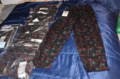 Stunning Sushi Pants &#034;Chef Works&#034; M Medium Designer Chef Clothing, Last Medium!