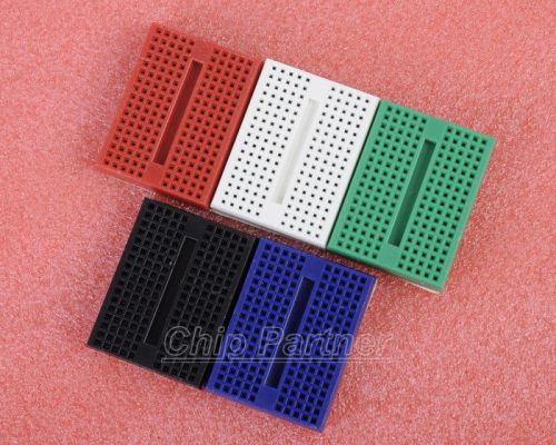 5pcs 5 colors white+red+black+blue+green breadboard syb-170 tie-point solderless for sale