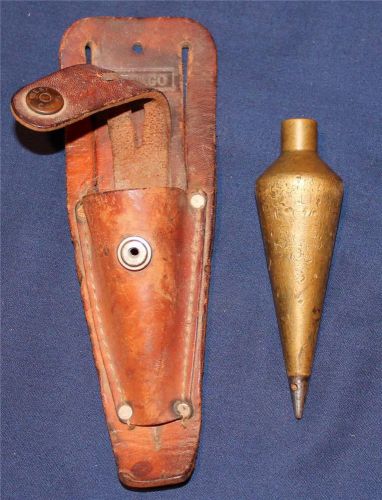 Lietz 16 oz Brass Plumb Bob w/ Leather Holster