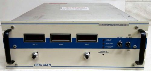 BEHLMAN BL3-100 AC SOURCE BL3100-1-I-L-4064 120/208VAC 47-440Hz