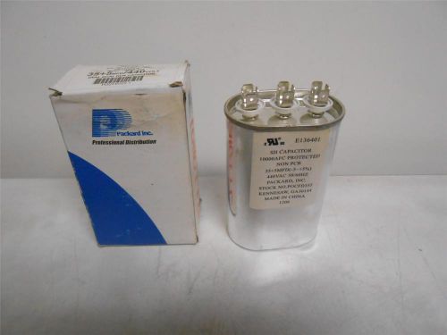 Packard pocfd355 oval dual run capacitor 35+5mfd, 440vac, 50/60hz for sale