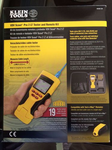 Klein tools vdv501-825 vdv scout® pro 2 lt tester &amp; remote kit for sale