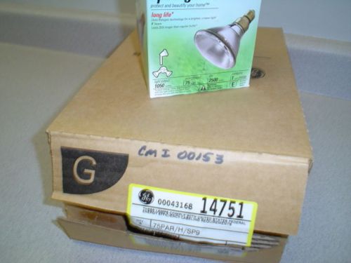 75PAR38/H/SP9, 120V HALOGEN SPOT BULBS (6) GE 17451