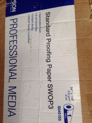 (1) Epson Standard Proofing Paper Adhesive Paper 24&#034;x100&#039; (S045155) New