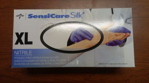 XL, 1 BOX SENSICARE SILK NITRILE Powder-Free Exam Gloves, 180 glove/box, XL