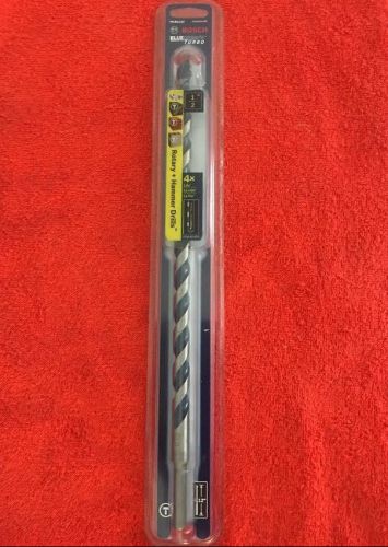 BOSCH HCBG18T Blue Granite Turbo Hammer Drill Bit Round 1/2&#034; x 12&#034; 4X Life New