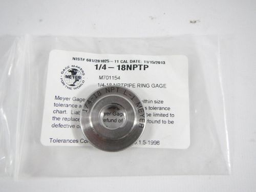 Meyer 1/4&#034; - 18 NPT Pipe L-1 Ring Gauge