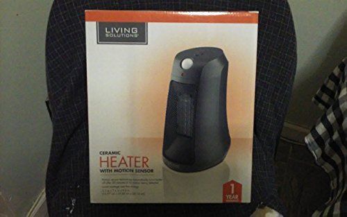 Ceramic heater with motion detector 5.5 x 7.6 x 9.5, black for sale