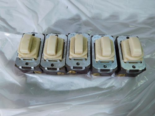 5 Vintage Bush Button H&amp;H Switches 15A 277V / 120V AC UND. Lab