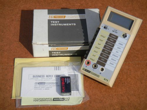 BK Precision Dynascan #875 LCR Meter w/ Leads &amp; Manual NOS