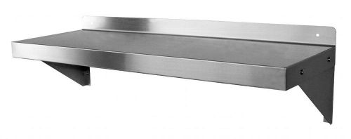 STAINLESS WALL MOUNT SHELF 14&#034; X 84&#034; W/ MOUNTING BRACKETS - WS-W1484