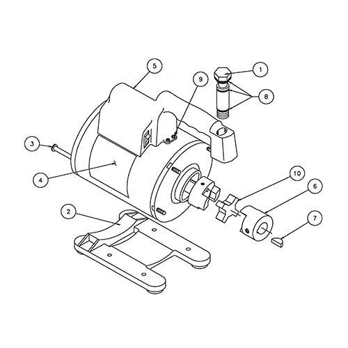 Robinair 15465 Replacement Motor and Handle Assembly for Model 15401