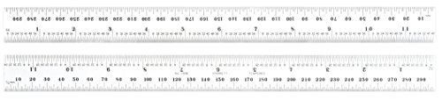 Starrett C636-300 Spring Tempered Steel Rule With Millimeter And Inch