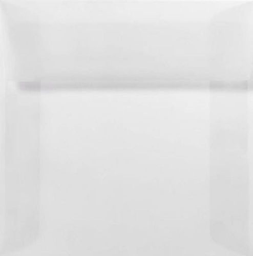 5 1/2 x 5 1/2 Square Envelopes w/Peel &amp; Press - Clear Translucent (50 Qty.)