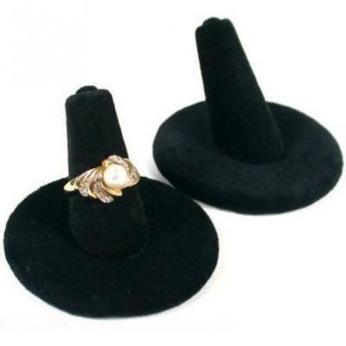 Finger Ring Displays Black Velvet 1 1/4&#034; 2Pcs