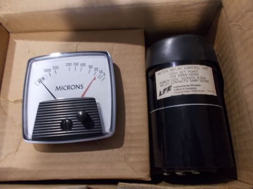 LFE V314-LSZZ-01 Shielded Meter Microns Analog Gauge &amp; RelayControl unit 120Volt