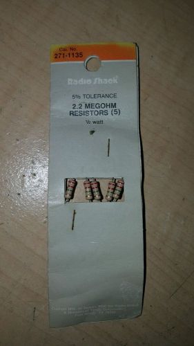 Lot x 5 Metal Film Resistors 1/2 W 2 200 000 ohm 2,2 M ohm 5%