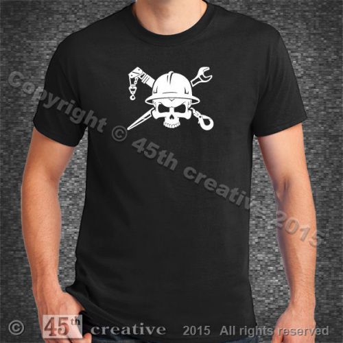 Riggers Crossbones T-Shirt XL industrial rigging crane rigger tools tee t shirt