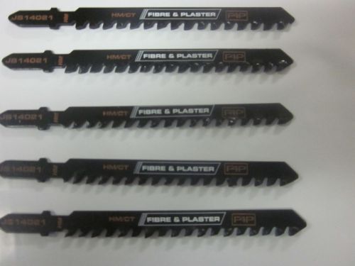 HM/CT 5pc T-SHANK SPECIAL FIBRE &amp; PLASTER 6-tpi 4&#034; CARBIDE JIGSAW BLADES T141HM