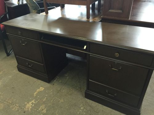 COMPUTER CREDENZA by JOFCO in WALNUT COLOR WOOD