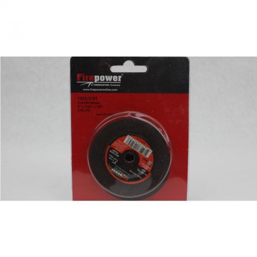 Type 1 Abrasive Cut-Off Wheel For Metal, 3&#034; X 1/32&#034; X 3/8&#034;, 5-Piece Firepower