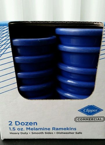 2 Dozen 1.5oz Blue Melamine Ramekins