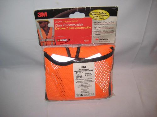 NIB ~ 3M Reflective Mesh Contruction Vest ~ Orange ~ Class 2 ANSI~Running~Biking