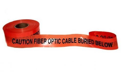 Lot of 3 Terra/Reef FiberOptic Underground Warning Tape 3&#034;x1000&#039; (Orange)42-0001