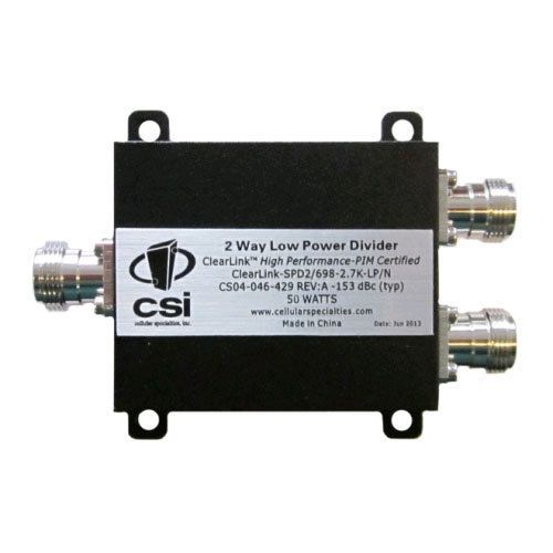 Cellular Specialties - 698-2700 MHz ClearLink Low PIM 2-Way Power Divider