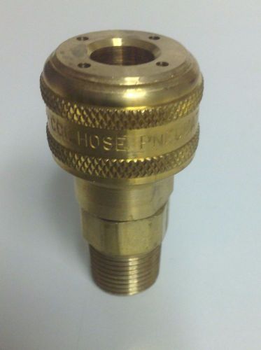 Coil Hose Pneumatics 1/4&#034; Automatic Industrial Coupler, 3/8&#034; MPT 155A