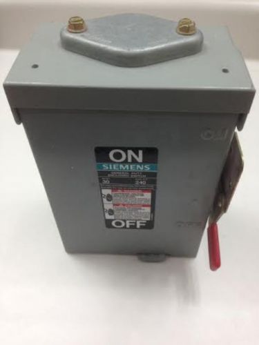Siemens general duty fuseable encolsed switch 30 amps. 240 volts a.c. for sale