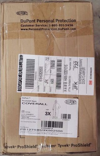 Dupont proshield basic coverall 3xl pb127sbu3x002500 for sale