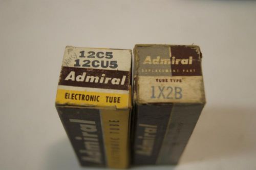 LOT OF 2 VINTAGE ADMIRAL RADIO/TV UNTESTED VACUUM TUBES IN BOX