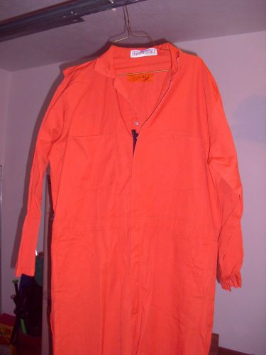 RED KAP COVERALL/OVERALL NWOT ZIPPER FRONT 52 REG 65/35 BLAZE ORANGE XXL