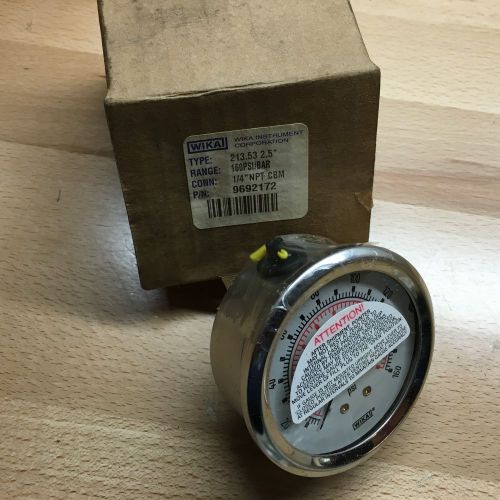 Wika PRESSURE GAGE 9692172 2.5&#034; 160PSI gauge 9692172 - nib