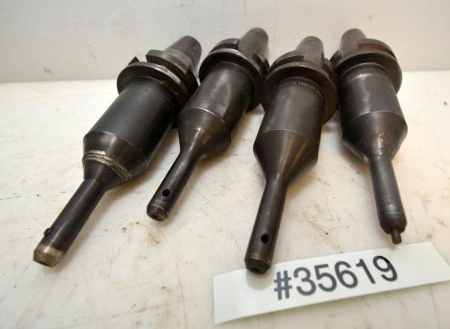 1 lot of 4 bt40 tool holders with 2 flute insert cutters (inv.35619) for sale