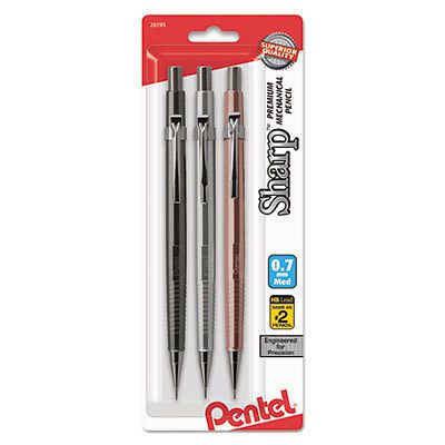 Sharp mechanical drafting pencil, 0.7 mm, assorted barrels, 3/pack for sale