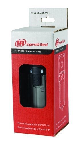 Ingersoll-Rand Ingersoll Rand F35231-400-VS 3/8-Inch Air Line Filter, Black/Gray