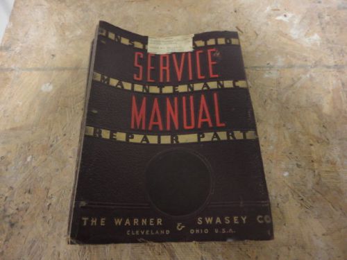 Warner Swasey 3A Turret Lathe Service Manual Operator Maintenance parts