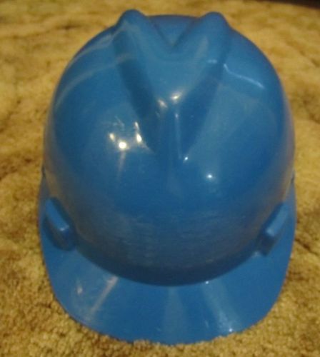 Msa v-gard blue hard hat ratchet suspension ansi z89.1-2009 type i class e for sale