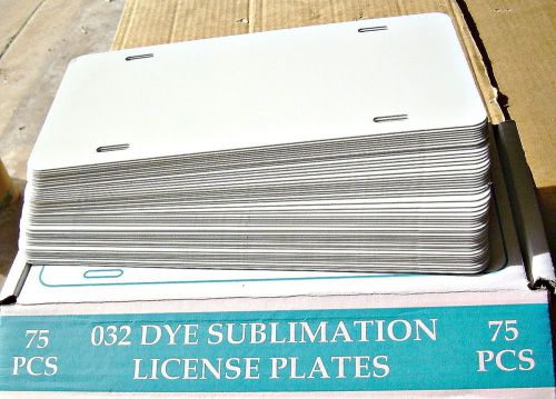 10pcs 032 6&#034;x12&#034; DYE WHITE SUBLIMATION  ALUMINUM LICENSE PLATE / CAR TAG BLANKS.