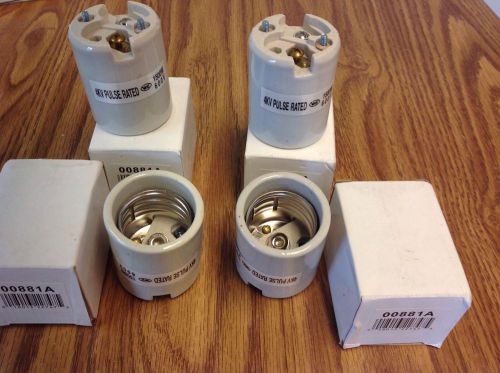 Lot 4 Porcelain Lampholder Light Socket Mogul Base Screws 4KV 600V 1500W Large