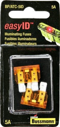 Bussmann BP/ATC-5ID easyID Illuminating Blade Fuse, (Pack of 2)