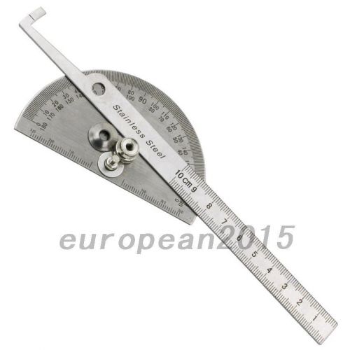 Metal stainless steel rotary protractor angle rule gauge machinist measurement for sale