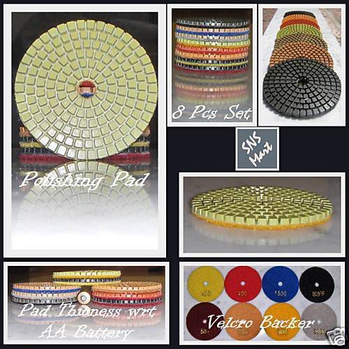 5&#034; pro diamond polishing pad granite concrete 4 pcs set for sale